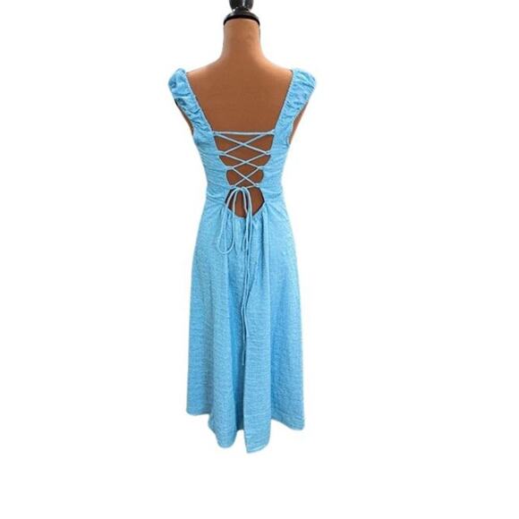 ASTR the Label Crinkle Shoulder Midi Dress – Size Small - Picture 7 of 9